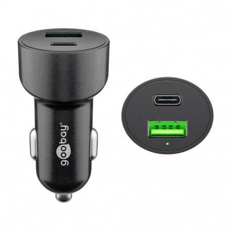 Goobay 48 W Power Delivery kahe USB-pordiga auto kiirlaadija USB-C PD