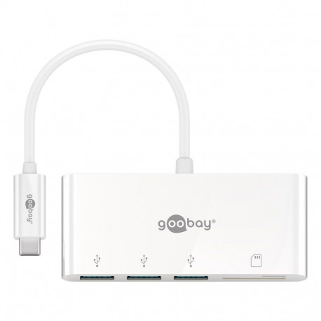 Goobay USB-C™ Multiport Adapter to 3x USB-A, Cardreader