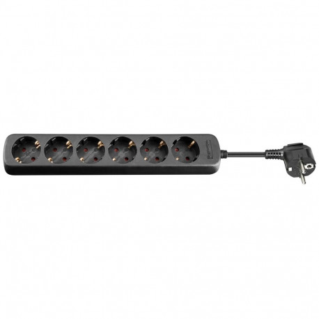 Goobay 6-Way Power Strip, 3 m, black 3 m