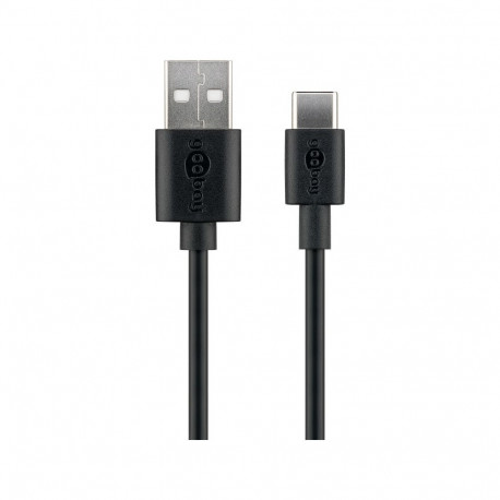 Goobay USB-C™ laadimis- ja sünkroonimiskaabel (USB-A > USB-C™) 0,5 m