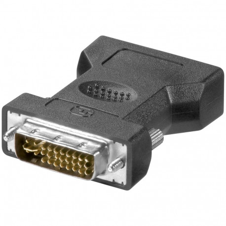 Goobay analoog DVI-I/VGA adapter, kullatud DVI-I isane Dual-Link (24+5 pin)