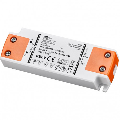 Goobay LED Transformer 12 V (DC) (DC), 15 W