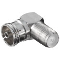 Goobay Angle Adapter: F Socket > Coaxial Socket 90° (10 tk)