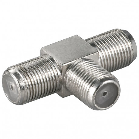Goobay F Adapter, T-Piece: F Socket > Double F Socket (10 tk)