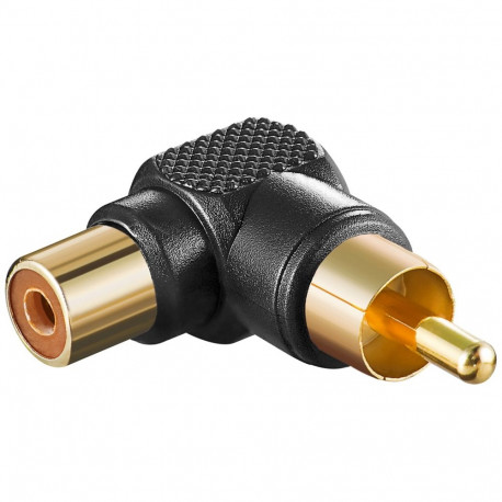 Goobay RCA Adapter 90° black (10 tk)