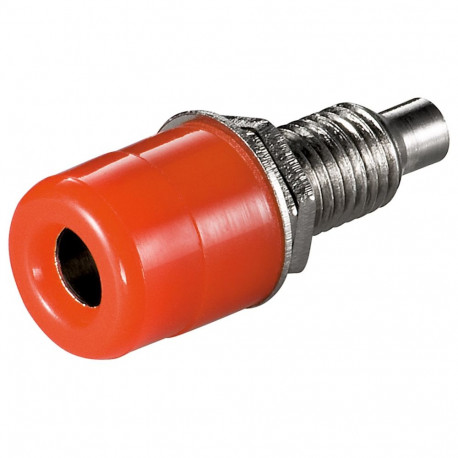 Goobay Banana Chassis Socket with Screw red (10 tk)
