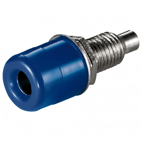 Goobay Banana Chassis Socket with Screw blue (10 tk)