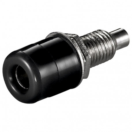 Goobay Banana Chassis Socket with Screw black (10 tk)