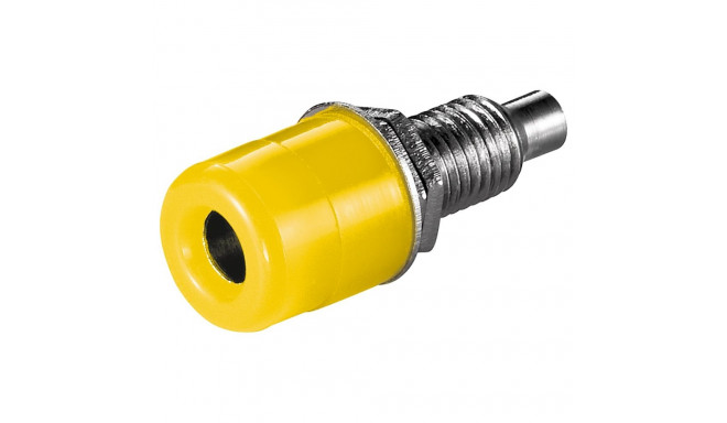 Goobay Banana Chassis Socket with Screw yellow (10 tk)