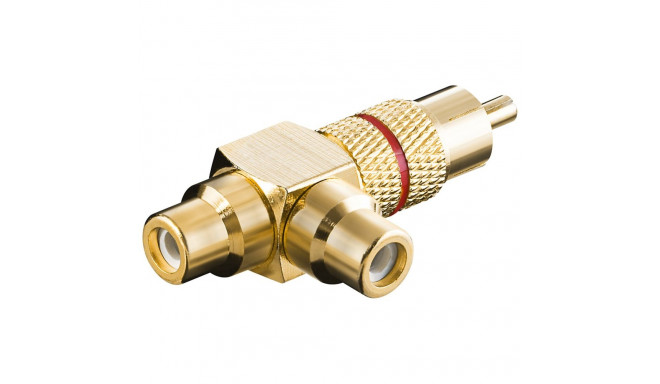 Goobay RCA Y Adapter red