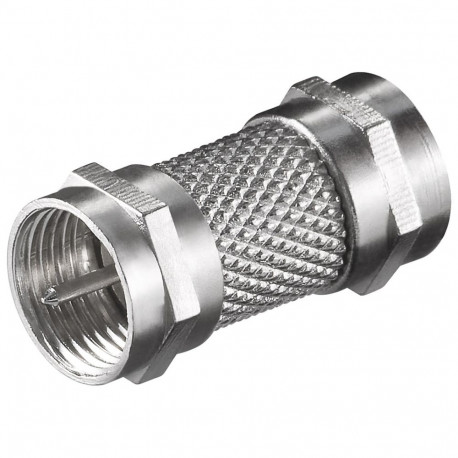 Goobay F Connector: F Plug > F Plug zinc (10 tk)