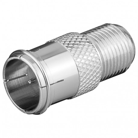 Goobay F Adapter: F Plug (Quick) > F Socket zinc (10 tk)