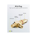 Goobay RCA Y Adapter, Male to 2x Female, Gold Version, red red