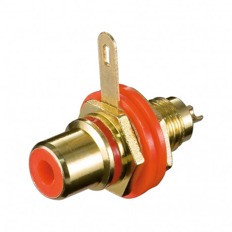 Goobay RCA Female Connector with Soldered Connection red (10 tk)