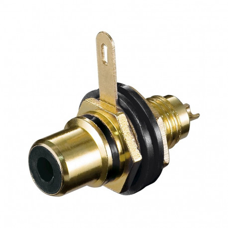 Goobay RCA Female Connector with Soldered Connection black (10 tk)