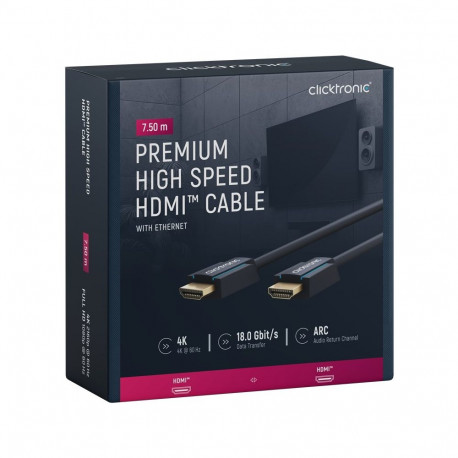 Clicktronic High Speed HDMI-kaabel Ethernetiga 7.5 m