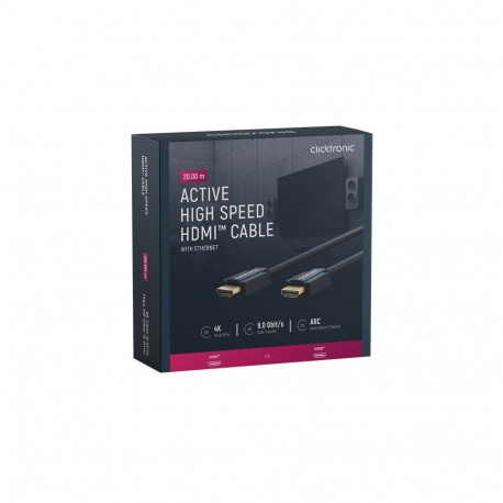 Clicktronic aktiivne kiire HDMI-kaabel Ethernetiga 20 m