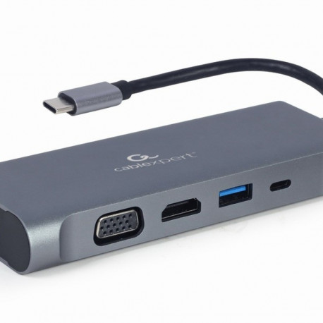 USB-C-jaotur USB-C PD GbE VGA HDMI 3xUSB 3.1 kaart