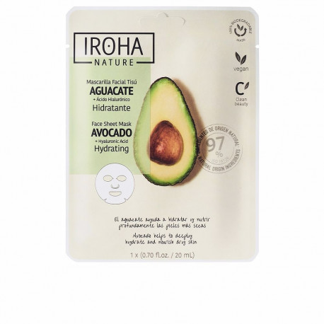 Iroha Nature näomask avokaado ja hüaluroonhappega 1tk