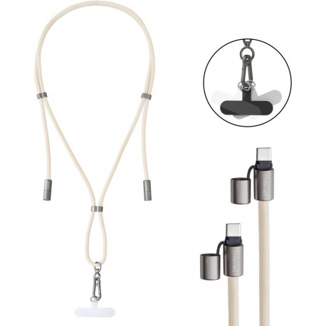 CABLE USB-C TO USB-C 1.65M/LANYARD BEIGE 7991001 INTENSO