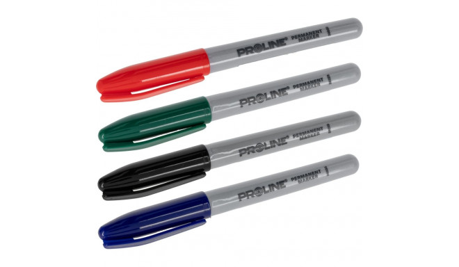 Marker perm."okrągły", 4 rodzaje kolorów, proline (45 tk.)