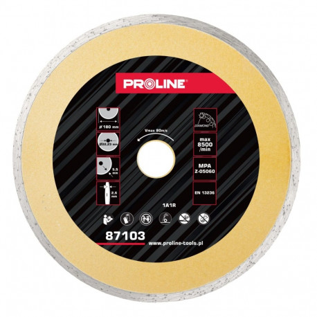 Tarcza diamentowa pełna (mat.bud) 180*2.6*5.5*22.23 proline