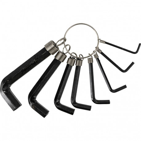 Klucze imbusowe kpl. 8 szt 2,0-10mm, na kółku