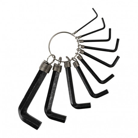 10-osaline kuuskantvõtmete komplekt rõngal, vutlaris