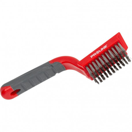 Szczotka druciana - stal nierdz, 5x11 rzędów, 180mm, proline