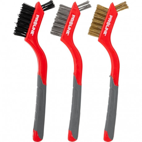 Zestaw szczotek drucianych 3 szt, 3x7 rzędów, 180mm, proline