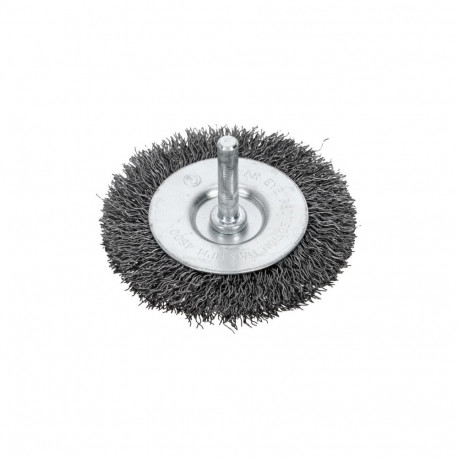 Szczotka tarczowa z dr.st.fal. fi= 80mm, trzpień 6mm proline