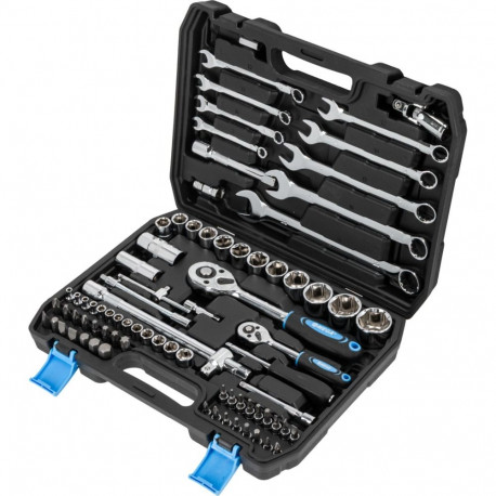 58082 82-osaline komplekt, 1/2 1/4 tolli 4-32mm lapik-silmusvõtmetega 8-22mm