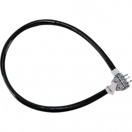 Linka stalowa w pvc 550mm, zamk.szyfr 3 cyfr.chrom.