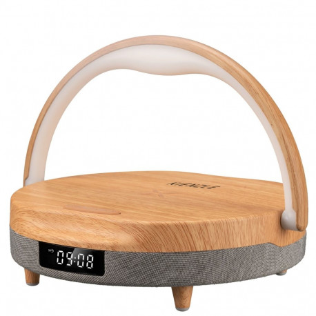 KIENZLE LED Alarm Clock w. Blue- tooth Speaker + Wireless Charger