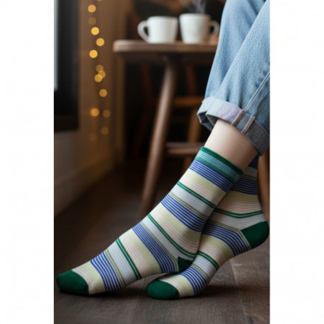 SOKISAHTEL Pierre Mantoux SUZY rohelised triibulised sokid 444