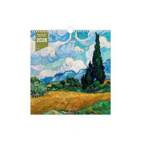 Seinakalender - Maailma kunst ART (330x345mm) kahe spiraaliga 2026a.