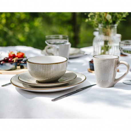 pruun metalläärega kauss 14cm