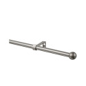 CURTAIN ROD SET MAT CHROME 240MM D16