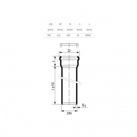 toru sisemine D110 2m 4,0mm PP Skolan