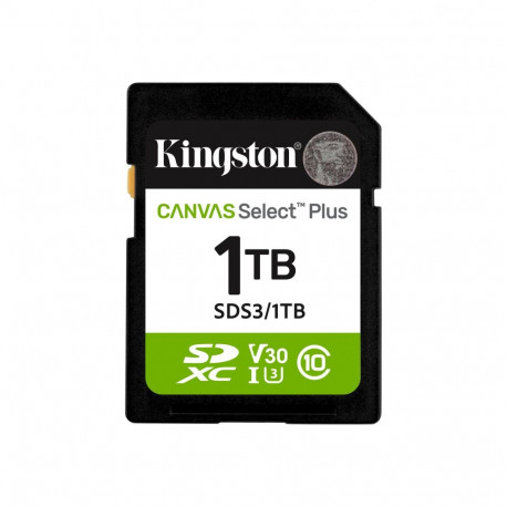 Kingston Canvas Select Plus | 1000 GB | SD | Flash memory class Class 10, UHS-I, U1/U3, Video Class 