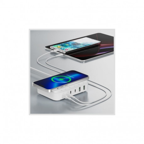 4smarts 7in1 100W laadimisjaam juhtmevaba laadimisega valge 540570