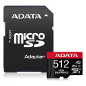 ADATA suure vastupidavusega MicroSDXC kaart 512 GB Class 10 UHS-I/U3 A2 V30 (AUSDX512GUI3V30SHA2-RA1