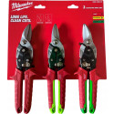 Scissors for tinplate set of 3 pcs. Milwaukee