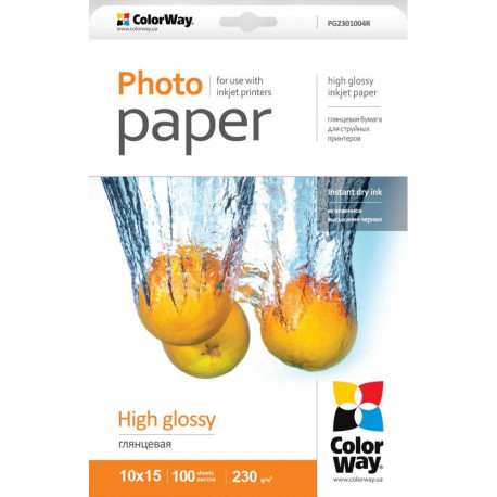 ColorWay photo paper 10x15cm High Glossy 230g 100 sheets