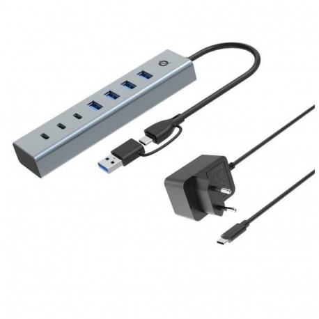 7-Port USB Hub Conceptronic HUBBIES20GP Silver