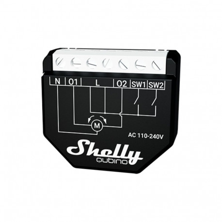 Shelly Qubino Wave Shutter, relay (black/white, 2 channels)