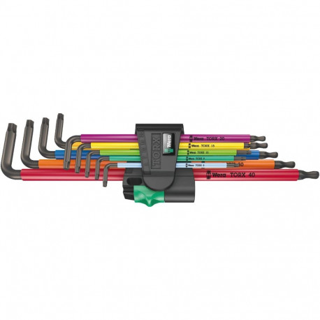Winkelschlüssel-Satz 967/9 TX XL Multicolour 1 (lang, mit Halteclip)