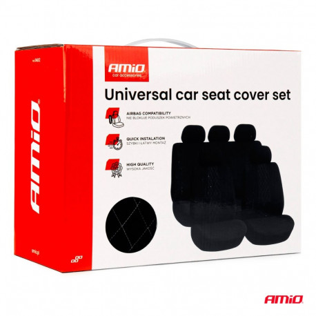 Istmekatete komplekt 9 osa, must/hall