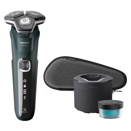 Philips SHAVER Series 5000 S5884/50 meeste pardel pöördpeaga pardel trimmer must, roheline