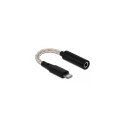 DeLOCK 66317 mobile phone cable Black 0.105 m 3.5mm Lightning